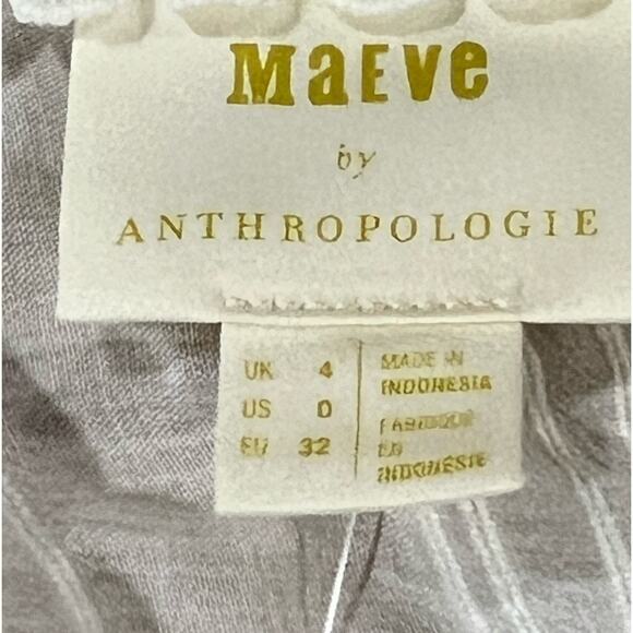 Maeve By Anthropologie White Button Down Blouse Size 0 - Picture 3 of 12